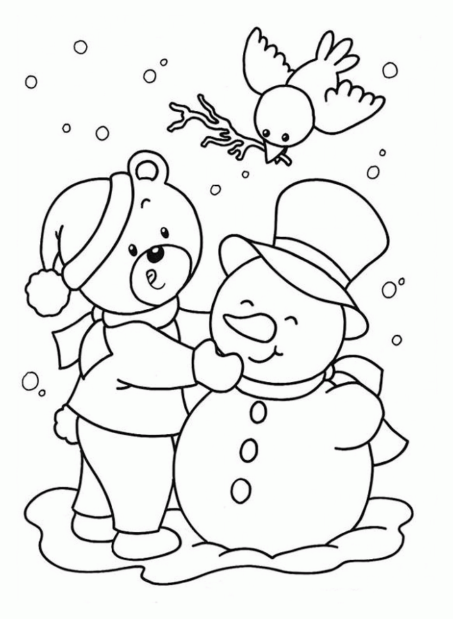 Bałwany kolorowanki